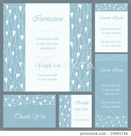Wedding or invitation card set 24905746