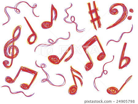 Music notes doodles Music notes doodles 24905798