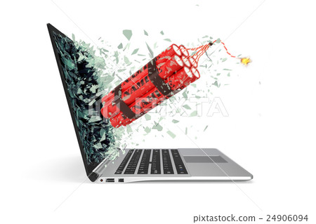 Bomba takes off from the laptop screen glass 24906094