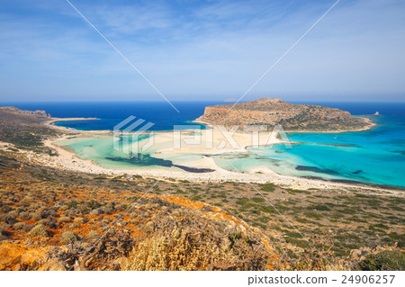 Balos Lagoon and Gramvousa Island in Crete Balos Lagoon and Gramvousa Island in Crete 24906257