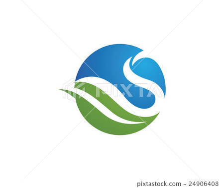 Water Wave symbol and icon Logo Template vector 24906408
