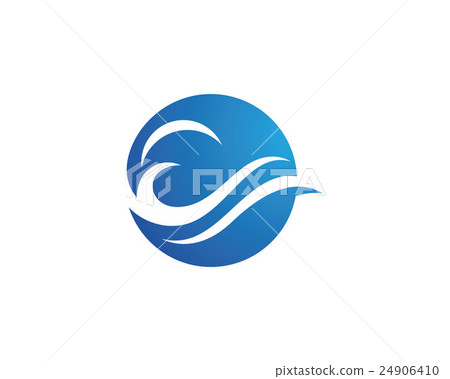 Water Wave symbol and icon Logo Template vector 24906410
