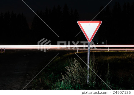Road sign give way 24907126