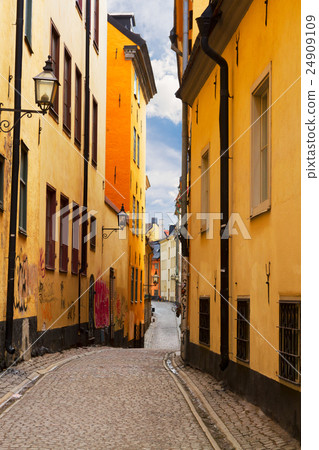 old town street in Stockholm, Sweden old town street in Stockholm, Sweden 24909109