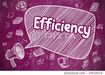 Efficiency - Cartoon Illustration on Purple Efficiency - Cartoon Illustration on Purple 24910028