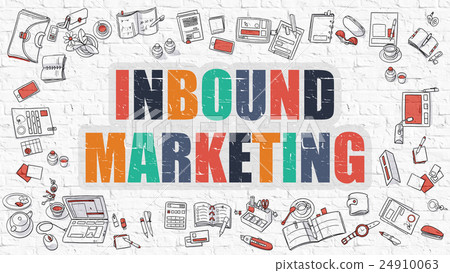 Inbound Marketing Concept. Multicolor on White Inbound Marketing Concept. Multicolor on White 24910063