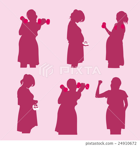 pregnant woman silhouette 24910672