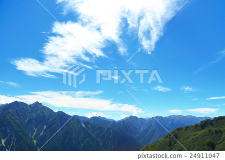Northern Alps mountains and blue sky [Tateyama Kurobe Alpine Route] 24911047