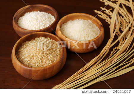 糙米，白米，糯米和穗米在秋季三種品種中供應 24911067