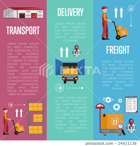 Warehouse process infographics banners. Warehouse process infographics banners. 24911136