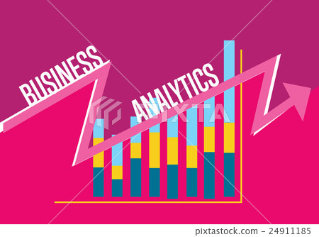 Business analytics banner with graphic report 24911185