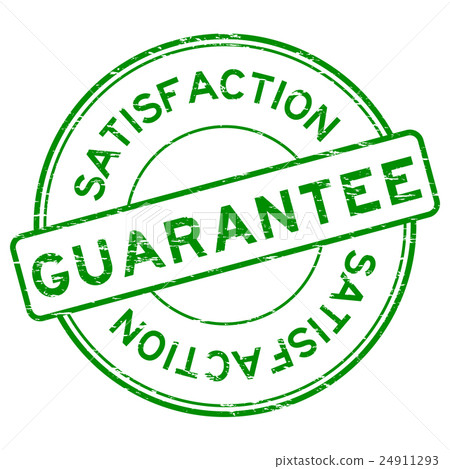 Grunge green guarantee satisfaction rubber stamp 24911293