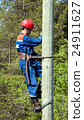 Electrician on a pole 24911627