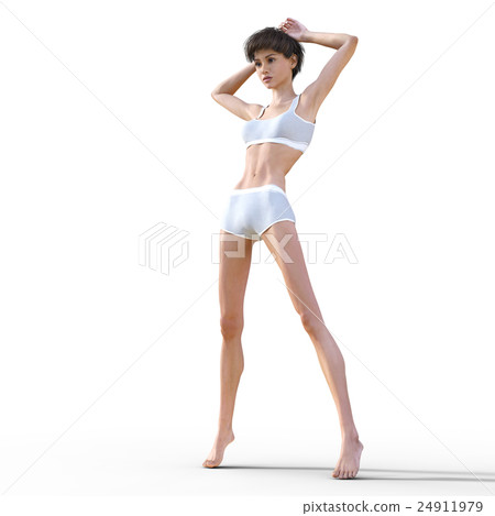 Female 3DCG illustrator material with beautiful legs Female 3DCG illustrator material with beautiful legs 24911979