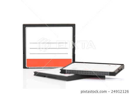 Compact Flash memory card on whtie 24912126