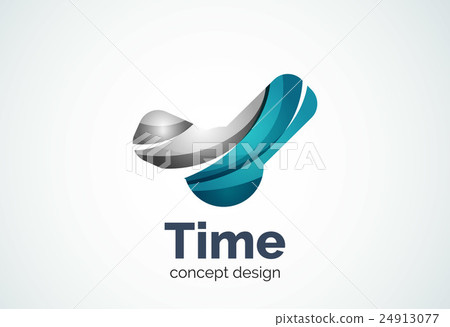 Clock logo template, time management business 24913077