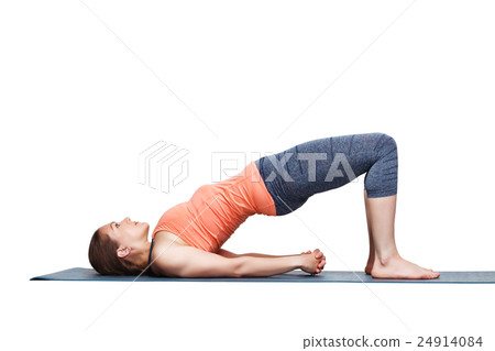 Beautiful sporty fit yogi girl practices yoga 24914084
