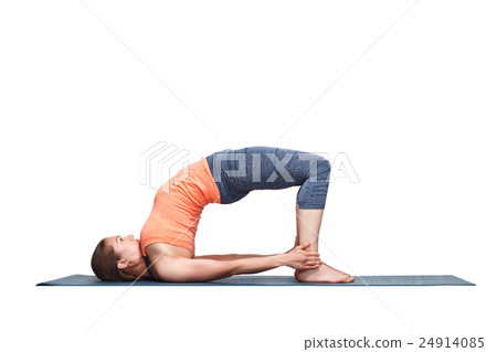 Beautiful sporty fit yogi girl practices yoga 24914085