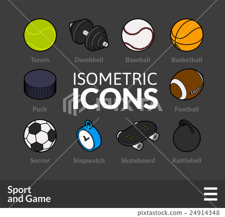 Isometric outline icons set 46 24914348