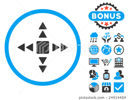 Direction Triangles Flat Vector Icon with Bonus Direction Triangles Flat Vector Icon with Bonus 24914484
