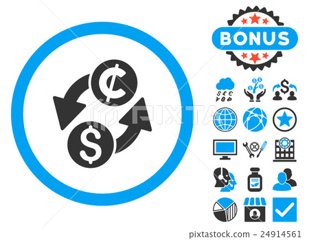 Dollar Cent Exchange Flat Vector Icon with Bonus Dollar Cent Exchange Flat Vector Icon with Bonus 24914561