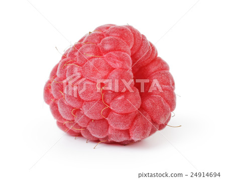 ripe red raspberry isolated on white ripe red raspberry isolated on white 24914694