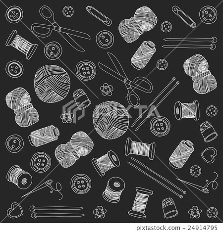 Vector sewing and needlework icons - Stock Illustration [24914795] - PIXTA