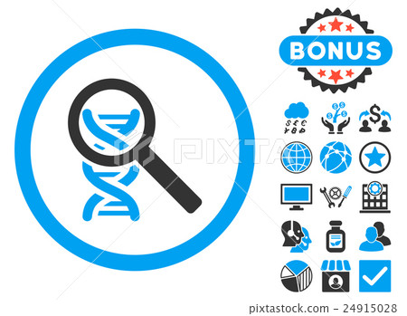 Explore DNA Flat Vector Icon with Bonus Explore DNA Flat Vector Icon with Bonus 24915028