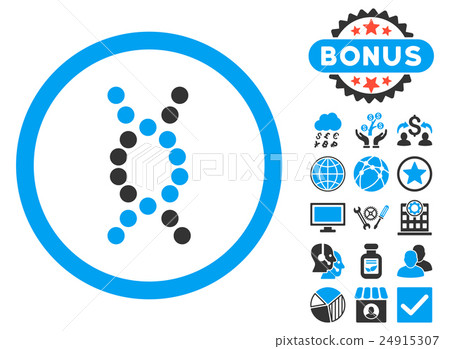 DNA Spiral Flat Glyph Icon with Bonus DNA Spiral Flat Glyph Icon with Bonus 24915307