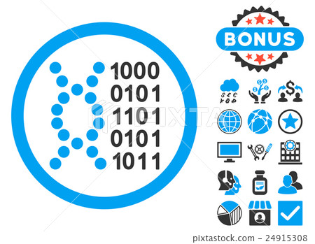 DNA Code Flat Glyph Icon with Bonus DNA Code Flat Glyph Icon with Bonus 24915308