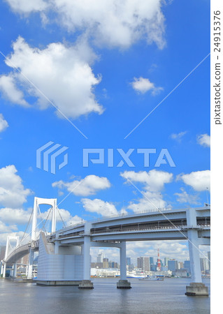 Tokyo cityscape [Odaiba/Rainbow Bridge] 24915376