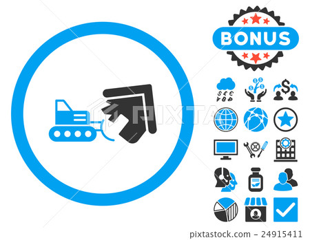Demolition Flat Glyph Icon with Bonus Demolition Flat Glyph Icon with Bonus 24915411