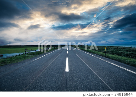 A straight road A straight road 24916944