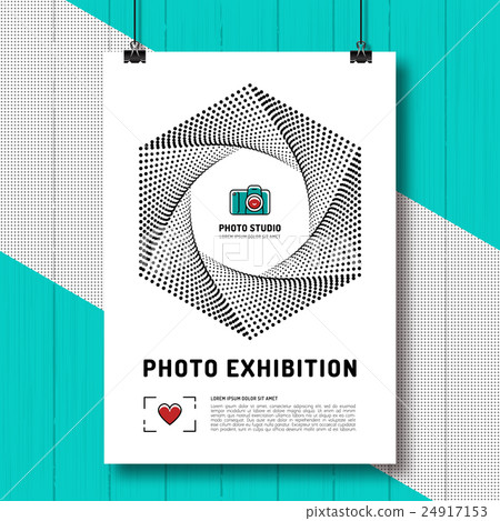 Photo exhibition design template poster or flyer 24917153