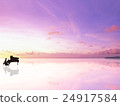 A woman who plays a piano on a lake 24917584