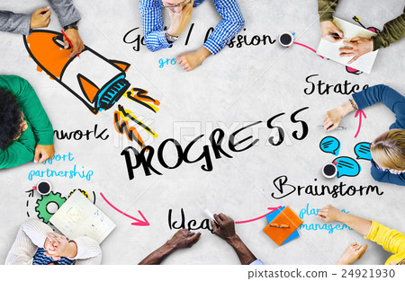 New Business Achievement Organization Progress Concept New Business Achievement Organization Progress Concept 24921930