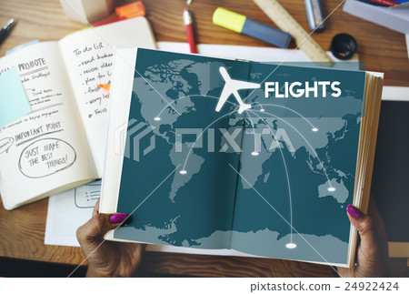 Flight Ticket Booking Destination Journey Concept 24922424