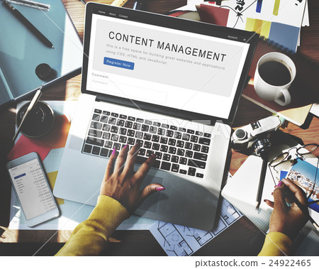 Content Management System Strategy Web Concept Content Management System Strategy Web Concept 24922465