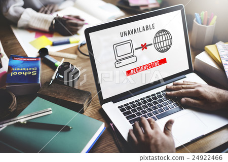 Unavailable Denied Disconnected Error Problem Concept 24922466