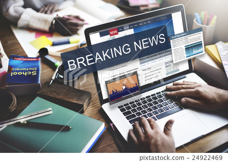 Breaking News Media Announcement Social Concept 24922469