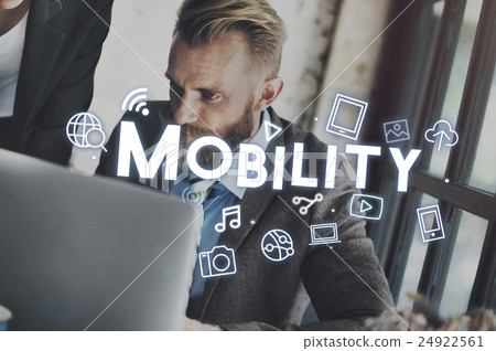 Digital Technology Icons Graphic Concept 24922561