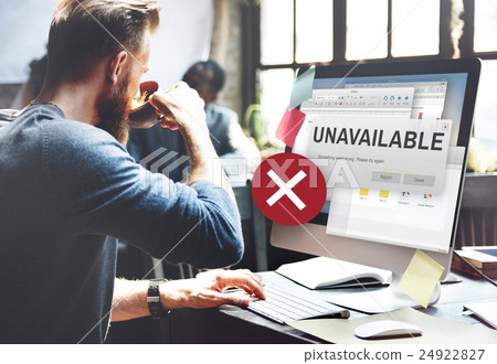 Unavailable Unable Connect Notification Concept 24922827
