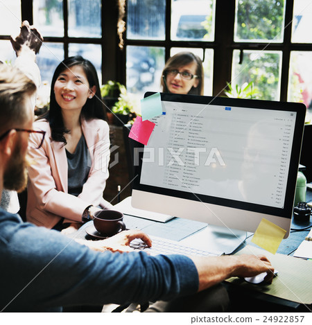 Business Team Meeting Discussion Ideas Concept Business Team Meeting Discussion Ideas Concept 24922857