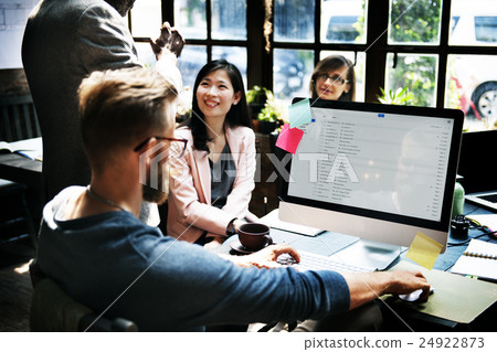 Business Team Meeting Discussion Ideas Concept 24922873