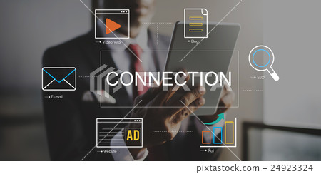 Social Media Advertisement Connection Concept 24923324
