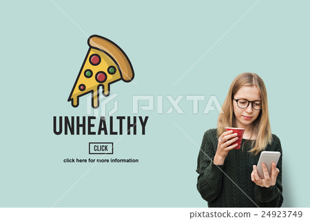 Calories Junk Food Unhealthy Obesity Concept 24923749
