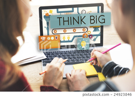 Think Big Analysis Attitude Planning Success Concept Think Big Analysis Attitude Planning Success Concept 24923846