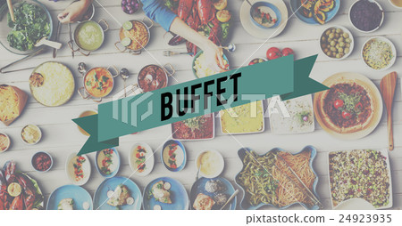 Buffet Food Catering Cuisine Culinary Eating Concept Buffet Food Catering Cuisine Culinary Eating Concept 24923935