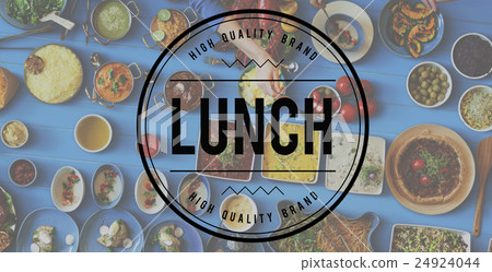 Lunch Food Eating Delicious Party Celebration Concept Lunch Food Eating Delicious Party Celebration Concept 24924044