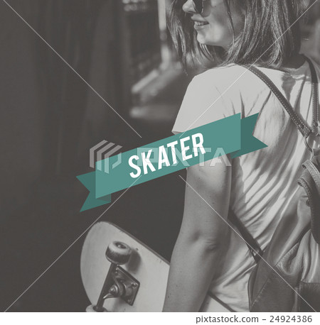 Skateboard Skater Teenager Street style Concept 24924386
